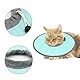 NIYATA Halsband für Katzen, Anti-Lecken, weich, faltbar, verstellbar, Elisabethanischer Kragen, Erholung nach Postoperation für Katzen, lecksicher, wasserdicht (grün)