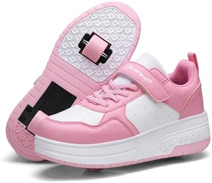 WDRHC garçons Filles Deux Roues Skateboard Chaussures LED Glitter PU Chaussures supérieures Roues Skateboard Auto rétractable Confortable Enfants Chaussures WDRHC garçons Filles Deux Roues Skateboard Chaussures LED Glitter PU Chaussures supérieures Roues Skateboard Auto rétractable Confortable Enfants Chaussures