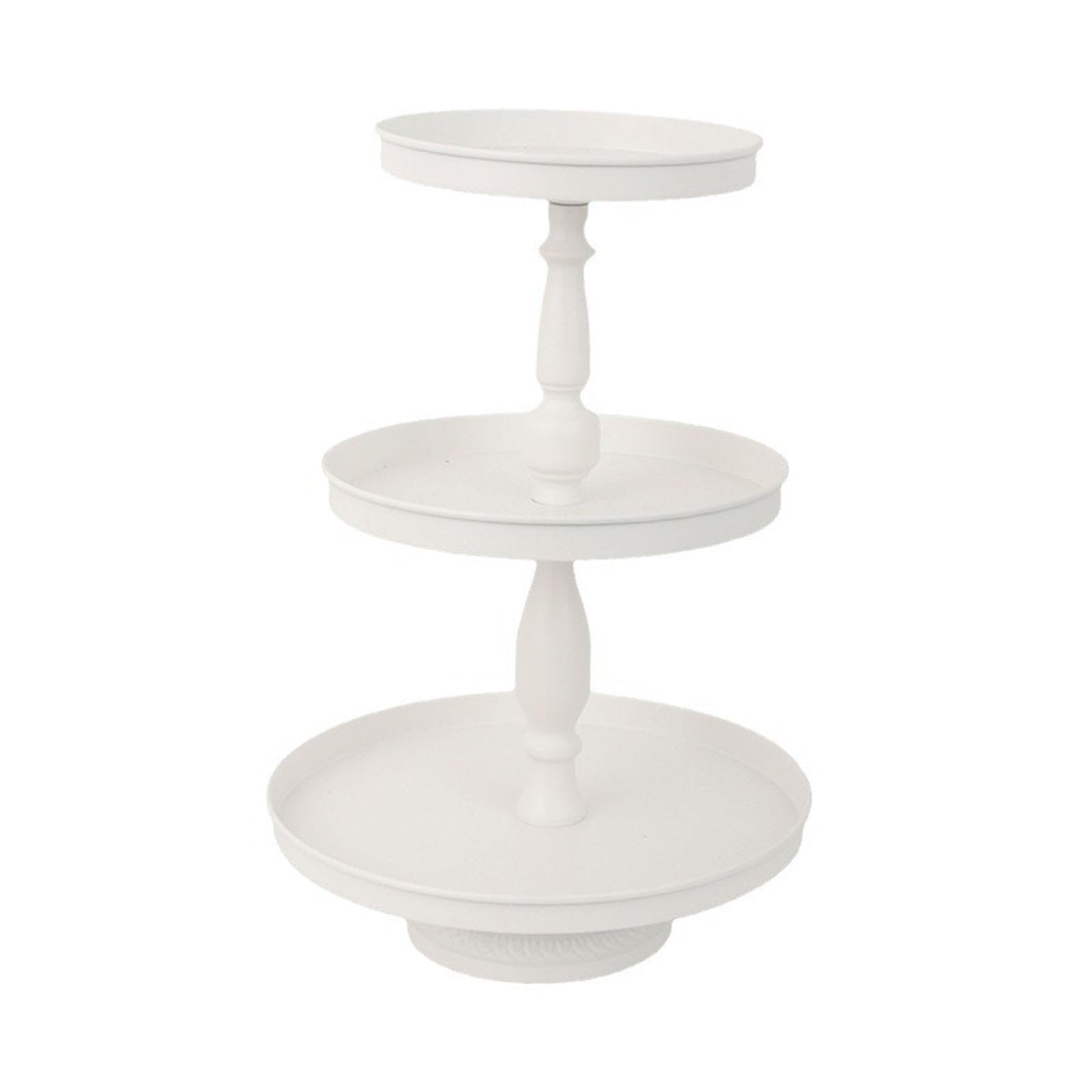Soporte para cupcakes de 3 niveles de hierro blanco para boda, postre, soporte para repostería, baby shower, mesa para fiesta