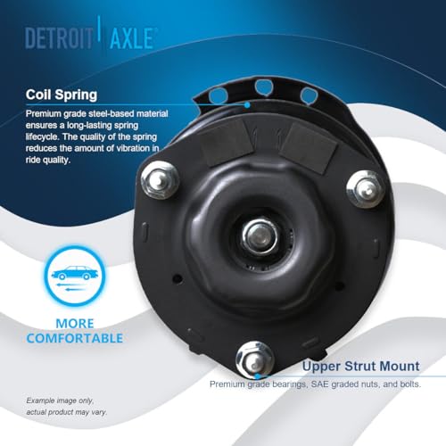 Image of Detroit Axle - AWD 18pc Front Suspension Kit for 04-07 Toyota Highlander Lexus RX330 RX350, Control Arms Tie Rods Ball Joint Boots Front and Rear Struts & Coil Spring Sway Bars Replacement