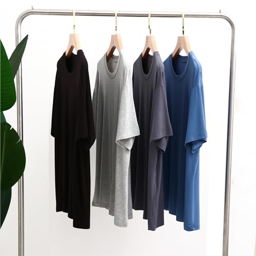 Generic Mens Soft T Shirts Summer Short Sleeve Pajama Tops Comfortable Lightweight Sleepwear Loungewear Nightwear4