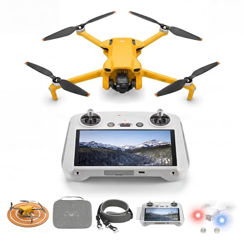 Dji Mini 3 Pro avec DJI Smart Control - Drone Caméra Léger et Pliable avec Vidéo 4K/60Ips, Photo 48Mp, Temps de Vol de 34 Min, Détection d’Obstacles dans Trois Directions,Grey