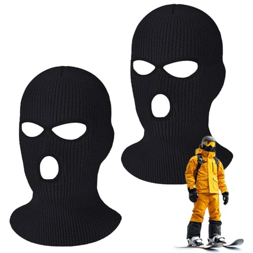 Image of PROBEROS Full Face Ski Mask for Men Women, Knitted Balaclava Ski Mask Thermal Balaclava for Winter Outdoor Sports Ski Bike