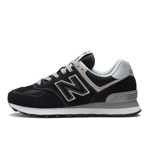 New Balance Women's Classic Sneaker, Black/White, 11.5 Wide