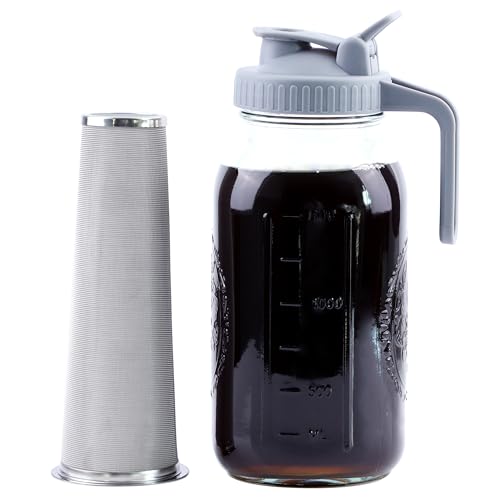 Cold Brew Coffee Maker with Strainer and Lids
