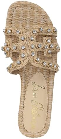 Sam Edelman Women's Bay Flat Sandal, Bleached Beechwood Jewel, 7.5 - 4