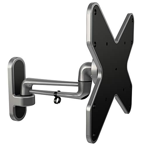 S2022 TV Wandhalterung Schwenkbar Neigbar Universal 15-42 Zoll (38-107 cm) Fernseher-Halterung Curved LCD LED VESA 100x100 200x200 Silber