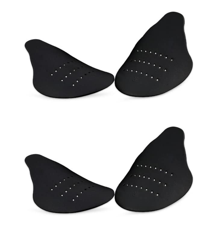 Shoe Crease Protector - 2 Pairs Anti Crease Guard for Sneakers (Black/White)