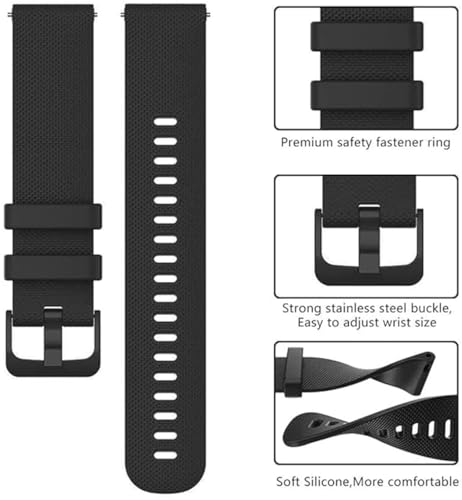 Image of Zitel Band Compatible with Garmin Forerunner 265, 255, 255 Music, Vivoactive 4 45mm, Venu 245 mm, Venu 3 45mm - 22mm Wide Quick Release Watch Band