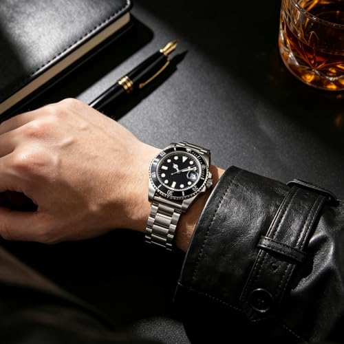 Image of BINLUN Stainless Steel Watch Band Replacement Brushed Finish Metal Watch Straps for Men and Women 20mm /22mm /24mm