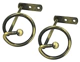 suche antike gardinen Farbe: Messing Antik 2X Raffhalter für Gardinen Spiral Messing Antik, Metall Raffbügel Drapierhaken