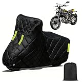 バイクカバー 防水 カワサキ KFX 450R モンスターエナジー適用，厚手バイクカバー バイクシェルター 反射ストライプ付き,防塵、防風、防雪 オールシーズン保護
