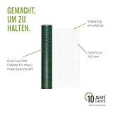 Alberts 614508 Schweißgitter | verschiedene Höhen - wahlweise in verschiedenen Farben | grün | Maschen 12,7 x 12,7 mm | Höhe 50 cm | Länge 5 m
