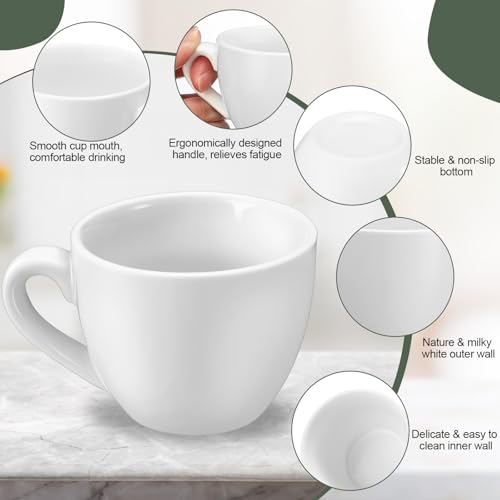 Reallnaive 16 Pcs 3 oz Porcelain Espresso Cup Set White Tiny Ceramic Coffee & Tea Mugs for Cafes Offices Homes and Restaurants by Reallnaive - Used condition - Image 2