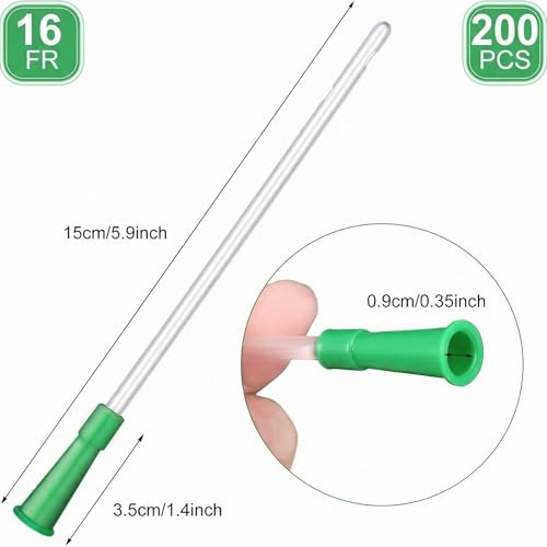 Image of Nuanchu PVC Replacement Tubings Supplies Tubes Kit Clear Replacements Hose with Flexible Rounded End for Smooth Insert(16fr,200 Pieces)