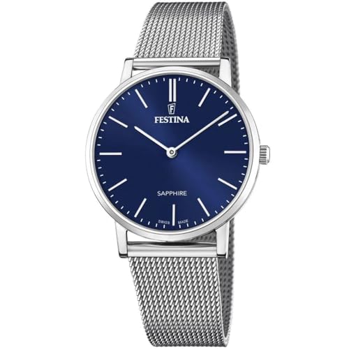 Festina Swiss Made montre analogique homme en acier 316L et cristal saphir
