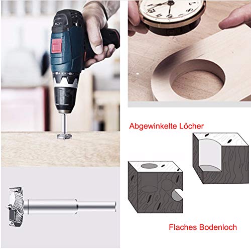 Aolex 6 Pezzi Punte Forstner per Legno Drill Bits