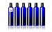 Newday Bottles, 8 Oz Empty Plastic Bottles BPA-Free with Disc Cap Lids (Blue with Black Cap)