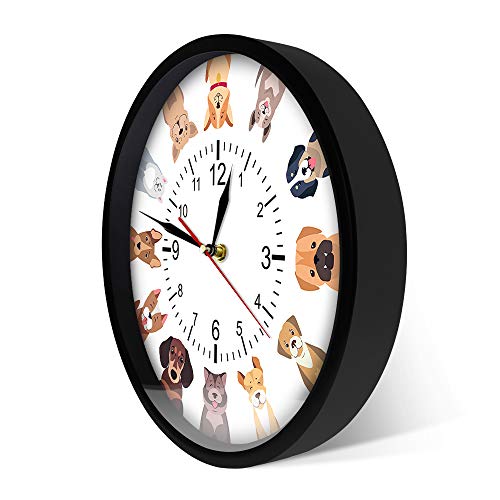 Reloj de pared analógico decorativo metálico 12 pulgadas miniatura 2