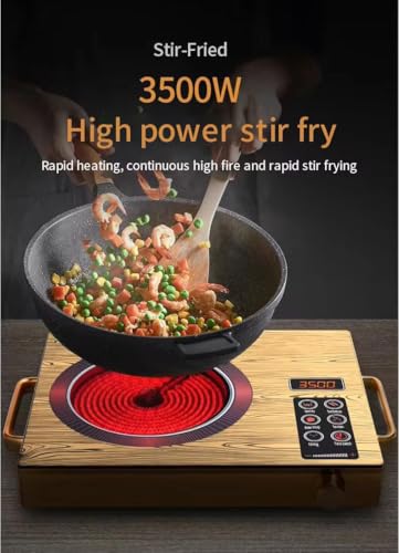 Image of Silvar Grest 3500W Infrared Cooktop, Ceramic Glass, Works with All Cookware, Touch Panel, Heavy-Duty Electric Stove body, Fast cooking, Temperature Control | High Energy Efficient | 1 Year warranty