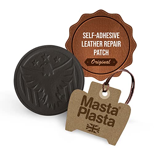 Mastaplasta Instant Self-Adhesive Premium Repair Patch. Eagle - Dark Brown - 3 Inch Diameter (8Cm). Upholstery Quality Repair/Decorate Sofas, Car Seats, Jackets, Bags & More #TOP6