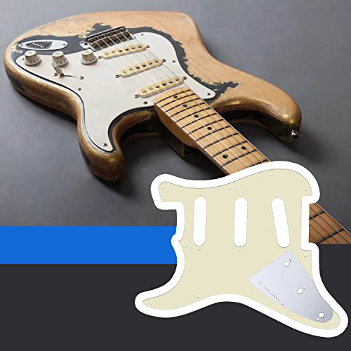 Pickguard SSS 11 Trous pour Guitare Droitier Compatible avec Fender Stratocaster USA/Mexicain Standard SSS Panneau de… - Les Beatles, Paul McCartney, John Lennon, RIngo Starr, George Harrison Pickguard SSS 11 Trous pour Guitare Droitier Compatible avec Fender Stratocaster USA/Mexicain Standard SSS Panneau de… – Image 5