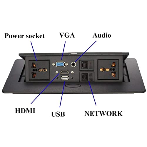 Image of Hydraulic Popup Box for Conference Table with Desktop Socket (Style 3)
