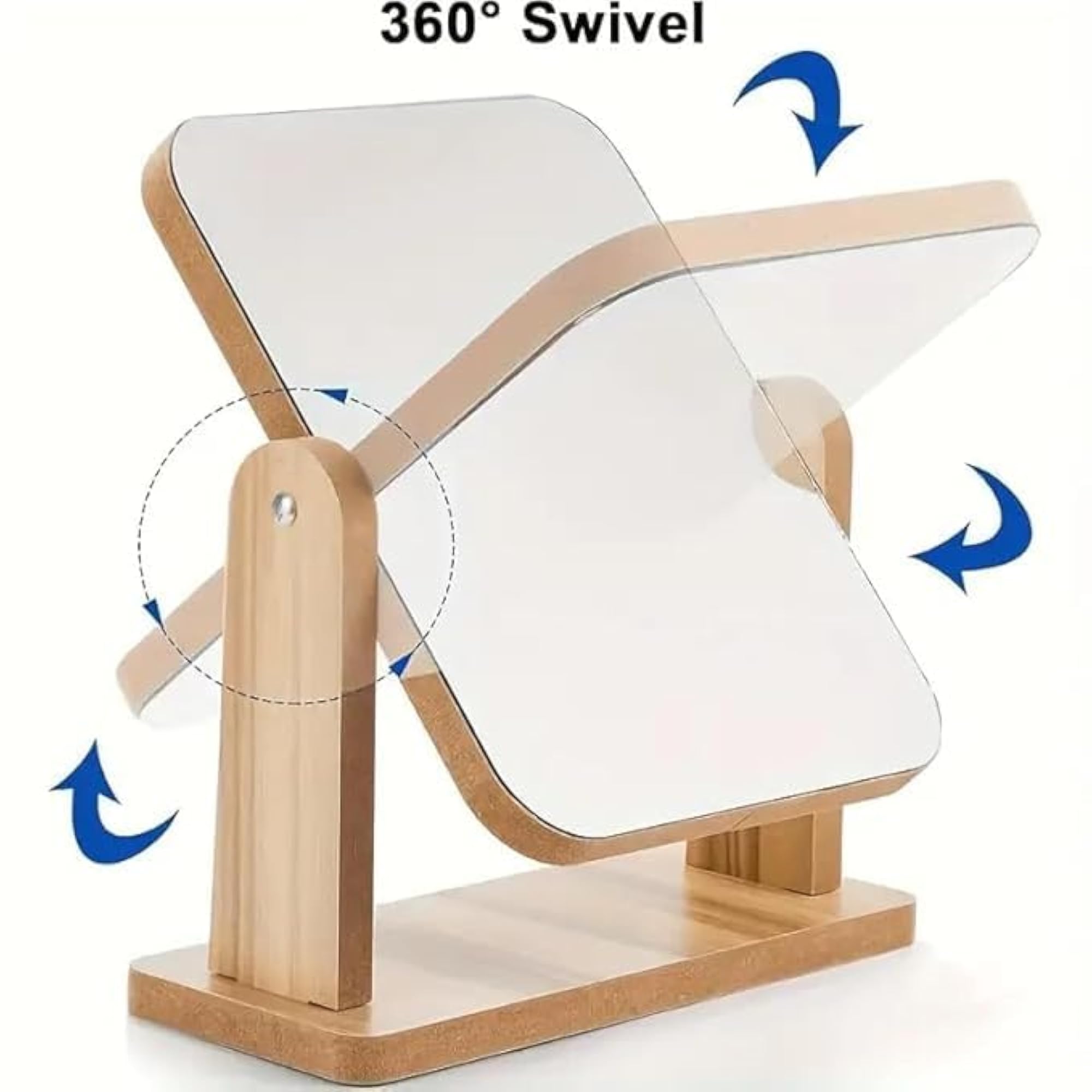 Portable Rectangular Makeup Mirror with Stand
