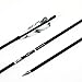 PG1ARCHERY 30 Inch Carbon Arrows with 4 Inch Shield Turkey Feathers Fletching & Removable Points Tips for Archery Hunting Practice Targeting, 6 Pack White