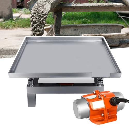Mesa vibradora de hormigón, plataforma de vibración eléctrica para eliminación de burbujas y agitación de precipitados, capacidad de carga 10/20 kg, ideal para pruebas de banco de 50 x 50 cm