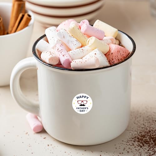 CREATCABIN 128 peças adesivos de feliz dia dos pais etiquetas em massa etiqueta 2,5 cm pequeno ponto