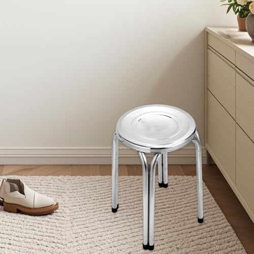 Tabouret en acier inoxydable au design épuré pour intérieur et extérieur