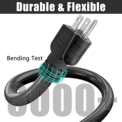 12/3 Outdoor Extension Cord With Multi Outlets, Heavy Duty Flexible Waterproof Power Extension Cable Cords With 3 Prong Grounded Plug For Safety, 15Amp 12Awg 1875W Sjtw Ul Listed (10 Ft) #TOP5