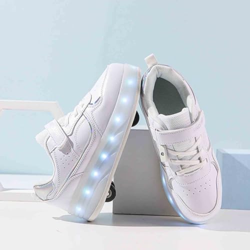 16 LED Light Up Kids Roller Skate Shoes with 4 Detachable Wheels, Sneakers for Boys Girls Birthday Thanksgiving Christmas Day3