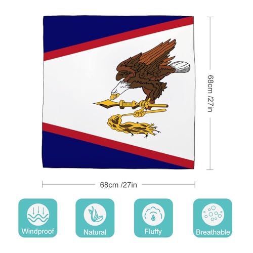 American Samoa Flag Women Hair Scarf Square Silk Like Head Scarves Handkerchief Satin Neck Scarf2