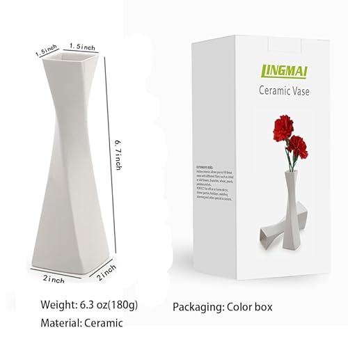 Lingmai White Vases For Decor Ceramic Vases For Home Decor Accent thumb #2