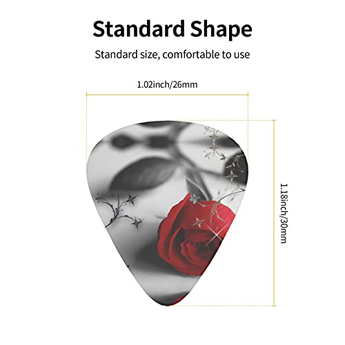Ensemble de 12 médiators de guitare Red Rose pour guitare acoustique, guitare électrique, contrebasse, ukulélé - Les Beatles, Paul McCartney, John Lennon, RIngo Starr, George Harrison Ensemble de 12 médiators de guitare Red Rose pour guitare acoustique, guitare électrique, contrebasse, ukulélé – Image 5