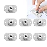 Kzouenzu Minirruedas Para Muebles [8 Piezas], Ruedas Universales De Acero Giratorias De 360°, Ruedas Muebles, Ruedas Adhesivas Para Bricolaje Para Muebles Pequeñas Mesita Caja, Blanco