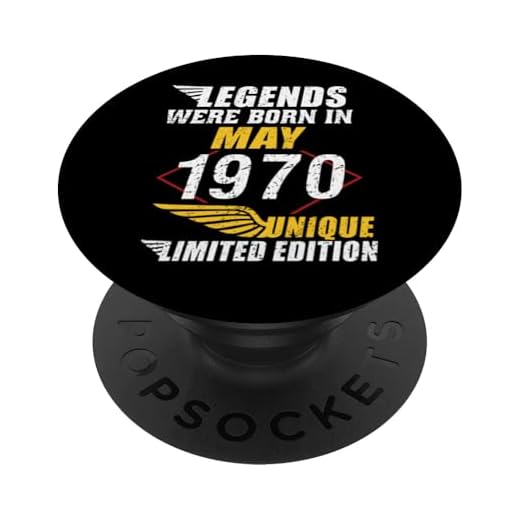 Cumpleaños Mayo 1970 Edición Limitada Regalo Legend May PopSockets PopGrip Intercambiable