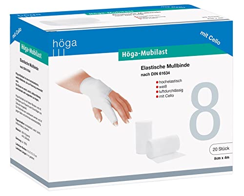 Bandes élastiques de gaze Höga mubilast 8cm bandage fixation pansement DIN 61634