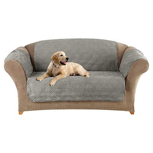 Surefit SF44891 Microfiber Sofa Quilted Furniture Throw Pet Loveseat Cover thumb #4