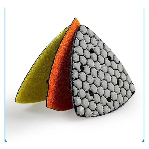 Dunxiles Tamponi Per Lucidatura A Secco Diamantati Triangolari Da 90 Mm Per Granito, Marmo, Cemento, Pietra, Dischi Abrasivi, Dischi Lucidanti, 1/7 Pezzi, Utensili Per Rettifica - 3