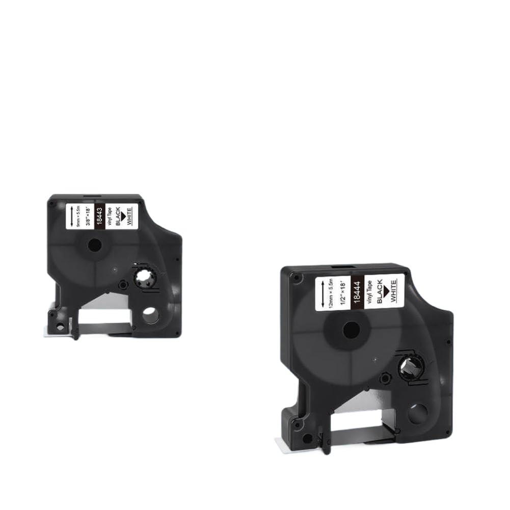 Paquete de 20 cintas para rotuladoras de 19 mm en blanco y negro, compatibles con los modelos 4200, 5200, 5000 y 6000