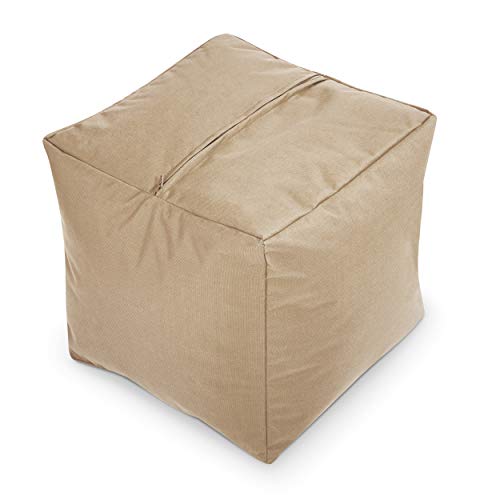 Green Bean© Outdor Pouf-Hocker 40x40x40cm mit EPS-Perlen Füllung - Erweiterung & Addon für Sitzsäcke: Fußhocker… – Bild 6