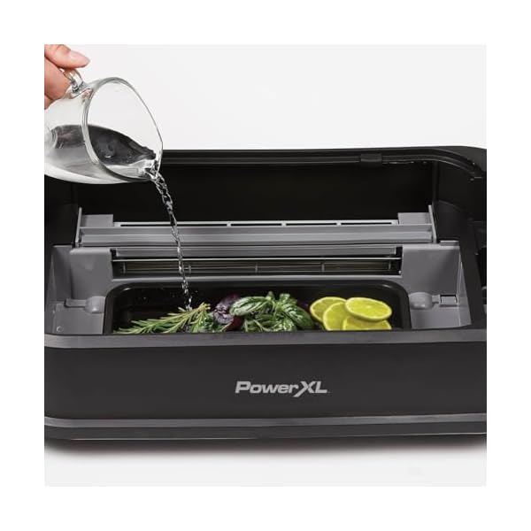 PowerXL Smokeless Grill - Elektro Grill - rauch- & gerucharmer Grillgenuss - mit Grillplatte, Grillrost & Aromafunktion - Anti-Haft-Beschichtung - mit Thermo-Glasdeckel - Indoor Grill - 1500 Watt – Bild 5