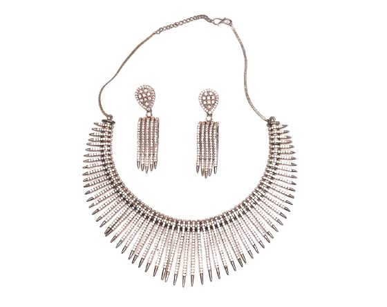 AyanAarsh Dual Tone Necklace set for pretty woman (B09RQWNQ9W) Amazon Price History, Amazon Price Tracker