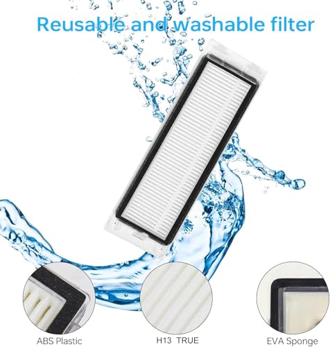 Image of 24 Pack Accessories for Roborock Q Revo【Not for Qrevo S /Pro /Plus /Max /Maxv /Master】Robot Vacuum Cleaner Qrevo Replacement Parts, 2 Rolling Brushes 4 Filters 4 Dust Bags 6 Mop Pads 6 Side Brushes