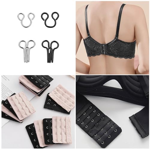 image for Dasinro 112 Pairs Sewing Hooks and Eyes Closure Set 3 Styles Sewing Sk