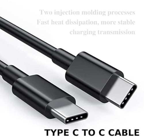 Image of 45W Original Type C to C 3.3 FT Fast Charging USB C Cable High-Speed & Data Transfer Compatible with Samsung Galaxy S25 /S25+ /S24 /S24+ /S23 /S23+ /S22 /S21 /Ultra /Plus /Fe /Edge /S- Type-C Cord, Black