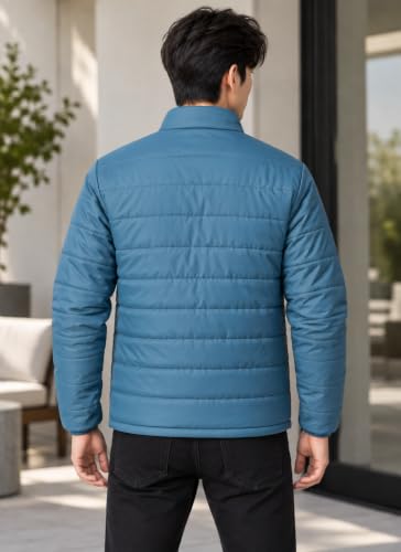 Image of TAGAS JACKET|mans Winter Puffer Jacket| Men's Solid Black Quilted Puffer Jackets | Lightweight Warm Winter Wear | Full Sleeve Front Zip Closure | Casual Outdoor Travel Jacket for Men